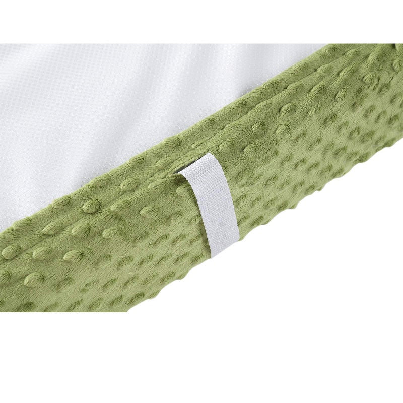 QUENESS Baby Changing Pad Cover, Super Soft Plush Dot Diaper Changing Table Covers for Baby Girls and Boys, Ultra Comfortable, Safe for Babies, Fit 32"/34'' x 16" Pad (Sage) - Image 2